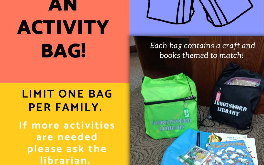 Youth Activity Bags: a backpack of curated books and activities chosen around a theme.