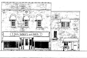 Drawing of proposed frontage for Jims